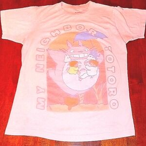 RARE 1988 Vintage "My Neighbor TOTORO" Medium light pink T-shirt, gently used